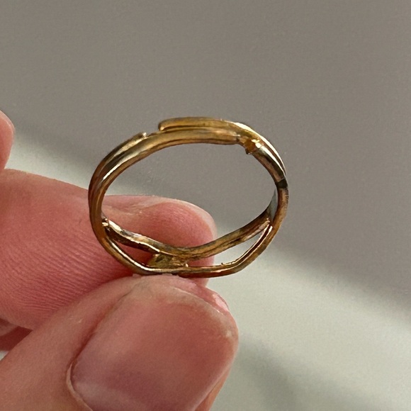 4/$50 tiny kid Elegant Pink Stone Gold Ring size 4 1/2 😌 - Picture 7 of 8